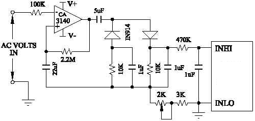 LCD 3.5 digits display +/-200mV +/-2V input